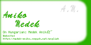 aniko medek business card